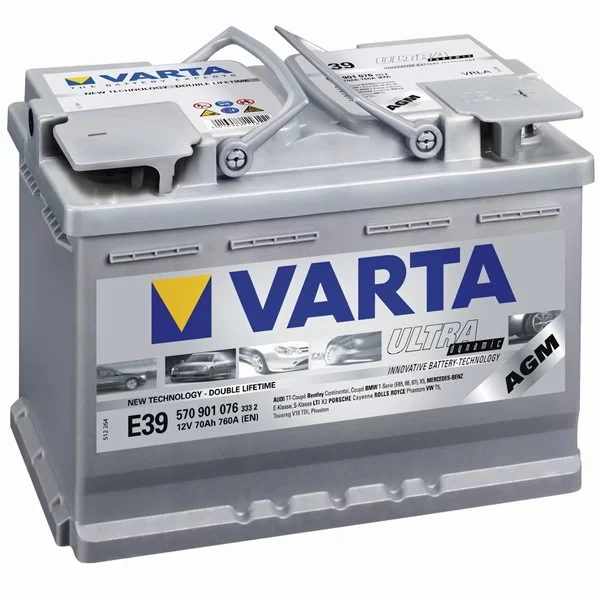 VARTA SILVER E39 AGM START STOP 70AH 760A - Akumulatory