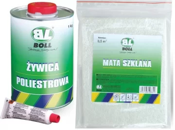 BOLL ZESTAW NAPRAWCZY ŻYWICA 1KG+MATA SZKLANA 450G 